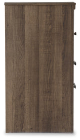 Juararo California King Poster Bed with Mirrored Dresser and 2 Nightstands in Dark Brown from Ashley Furniture - Luna Furniture