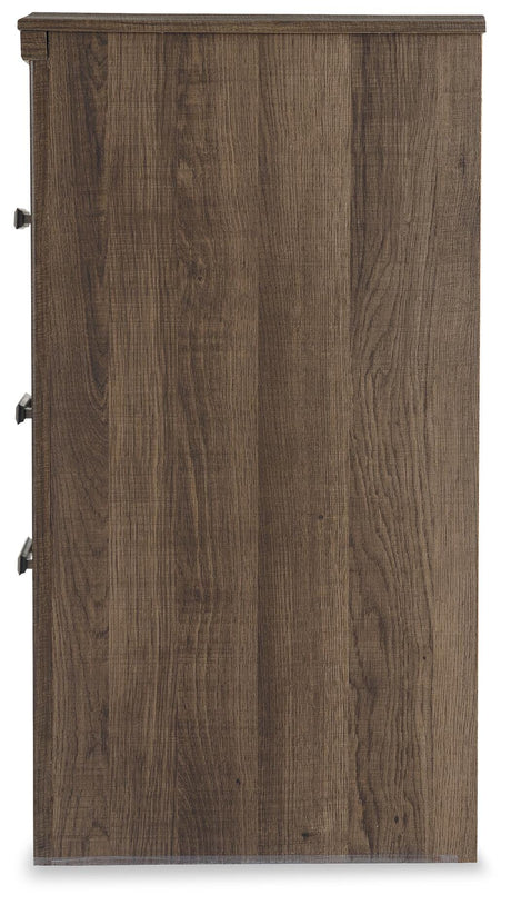 Juararo Dark Brown Nightstand and Chest from Ashley - Luna Furniture