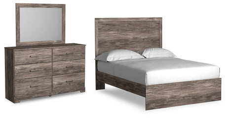 Ralinksi Gray Full Panel Bed, Dresser and Mirror from Ashley Furniture - Luna Furniture