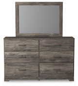 Ralinksi Gray Twin Panel Bed with Mirrored Dresser from Ashley Furniture - Luna Furniture