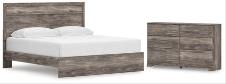 Ralinksi Gray King Panel Bed with Dresser from Ashley - Luna Furniture