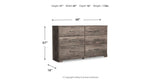 Ralinksi Twin Panel Bed with Dresser in Gray from Ashley - Luna Furniture
