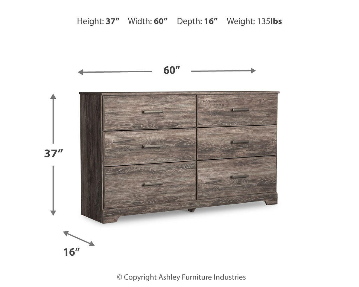 Ralinksi Gray King Panel Bed with Dresser from Ashley - Luna Furniture