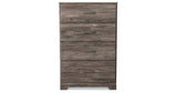 Ralinksi Twin Panel Bed with Mirrored Dresser, Chest and 2 Nightstands in Gray from Ashley Furniture - Luna Furniture