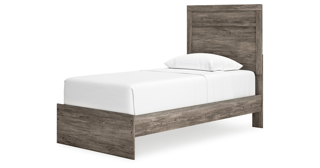 Ralinksi Twin Panel Bed with Dresser in Gray from Ashley - Luna Furniture
