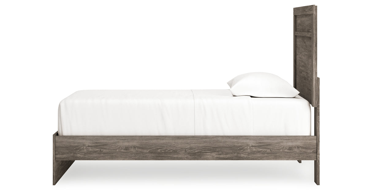 Ralinksi Twin Panel Bed with Dresser in Gray from Ashley - Luna Furniture