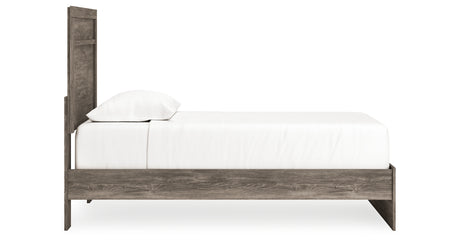 Ralinksi Twin Panel Bed with Nightstand in Gray from Ashley - Luna Furniture