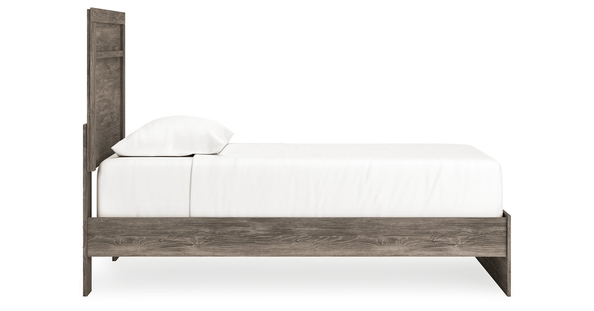 Ralinksi Twin Panel Bed with Dresser in Gray from Ashley - Luna Furniture