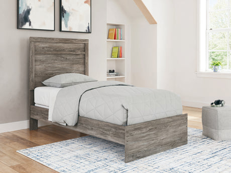 Ralinksi Gray Twin Panel Bed from Ashley - Luna Furniture