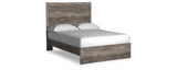 Ralinksi Full Panel Bed with Mirrored Dresser, Chest and Nightstand in Gray from Ashley Furniture - Luna Furniture