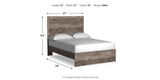 Ralinksi Full Panel Bed with Mirrored Dresser, Chest and Nightstand in Gray from Ashley Furniture - Luna Furniture