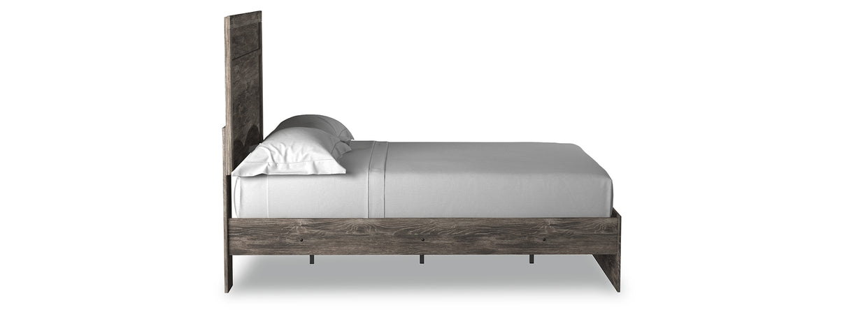 Ralinksi Full Panel Bed with Mirrored Dresser and Chest in Gray from Ashley Furniture - Luna Furniture