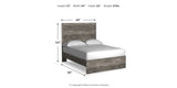 Ralinksi Queen Panel Bed with Mirrored Dresser and 2 Nightstands in Gray from Ashley Furniture - Luna Furniture