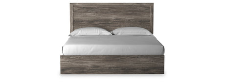 Ralinksi King Panel Bed with 2 Nightstands in Gray from Ashley - Luna Furniture