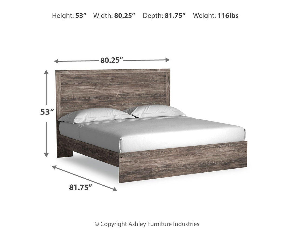 Ralinksi Gray King Panel Bed with Dresser from Ashley - Luna Furniture