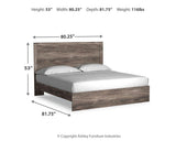 Ralinksi Gray King Panel Bed with Dresser from Ashley - Luna Furniture