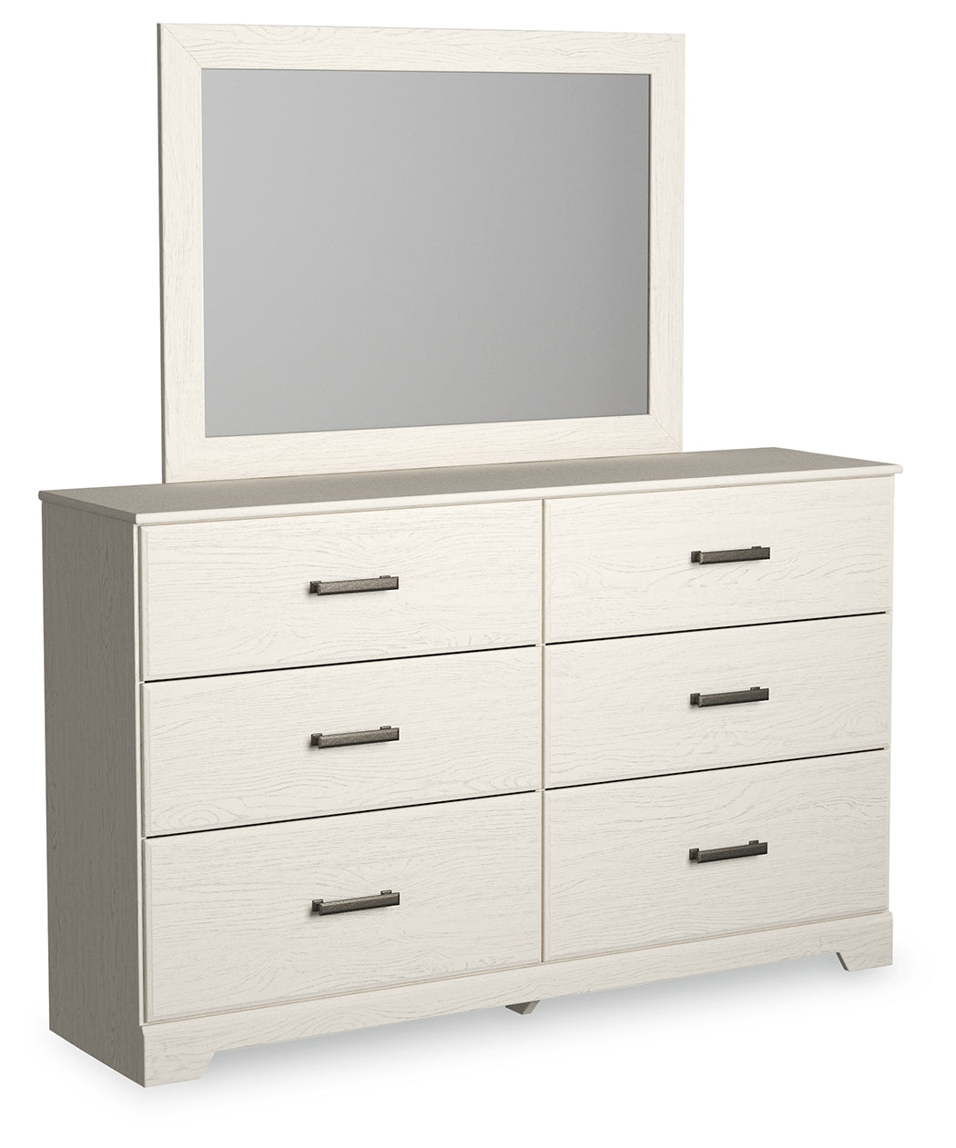 Stelsie White Queen Panel Bed with Dresser, Mirror and Nightstand from Ashley Furniture - Luna Furniture