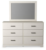 Stelsie White Dresser and Mirror from Ashley Furniture - Luna Furniture
