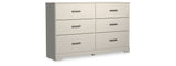 Stelsie Twin Panel Bed with Dresser in White from Ashley - Luna Furniture