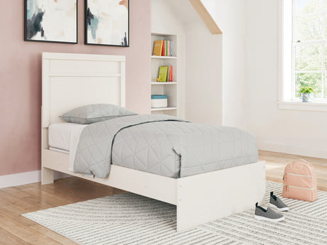 Stelsie White Twin Panel Bed from Ashley - Luna Furniture