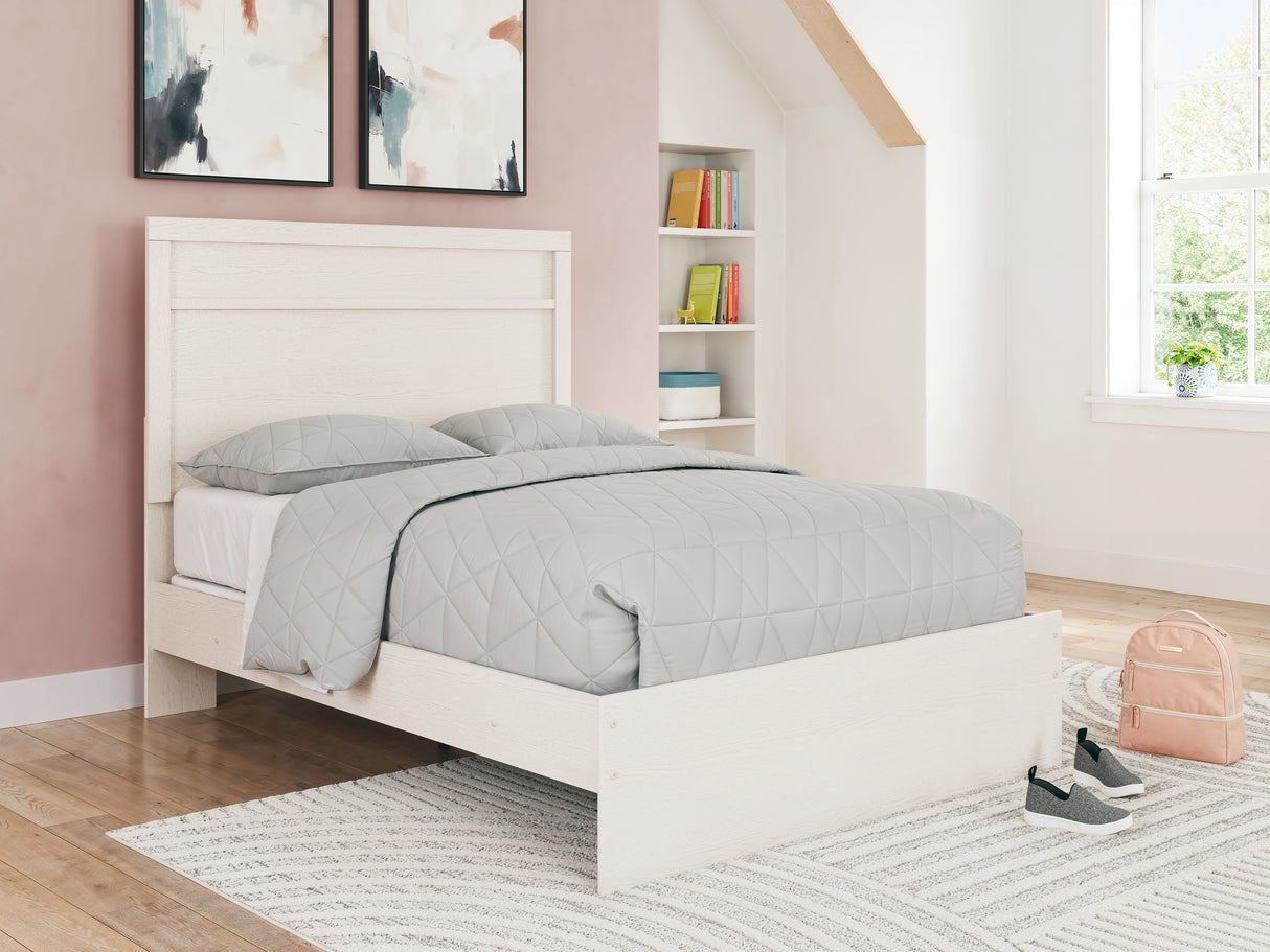 Stelsie White Full Panel Bed from Ashley - Luna Furniture