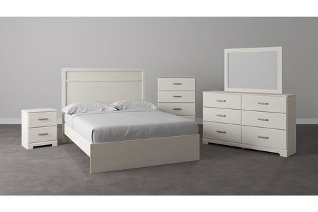 Stelsie White Dresser and Mirror from Ashley - Luna Furniture