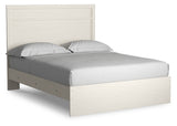 Stelsie White Queen Panel Bed with Dresser, Mirror and Nightstand from Ashley Furniture - Luna Furniture