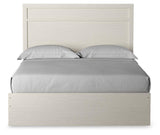 Stelsie White Queen Panel Bed with Dresser, Mirror and Nightstand from Ashley Furniture - Luna Furniture