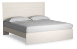 Stelsie White King Panel Bed, Dresser, Mirror, Chest and 2 Nightstands