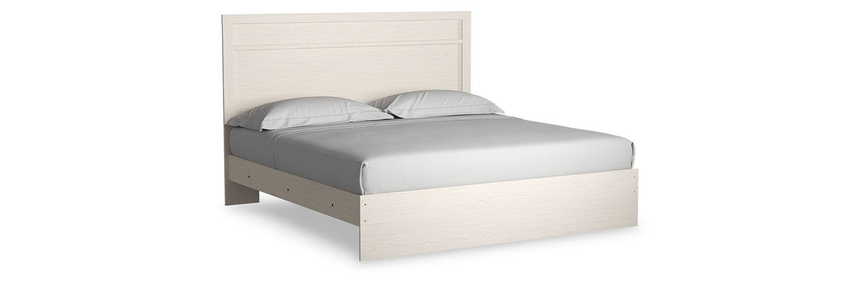 Stelsie White Panel Bed and Nightstand from Ashley Furniture - Luna Furniture