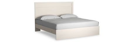 Stelsie White King Panel Bed from Ashley - Luna Furniture