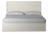 Stelsie White King Panel Bed from Ashley - Luna Furniture