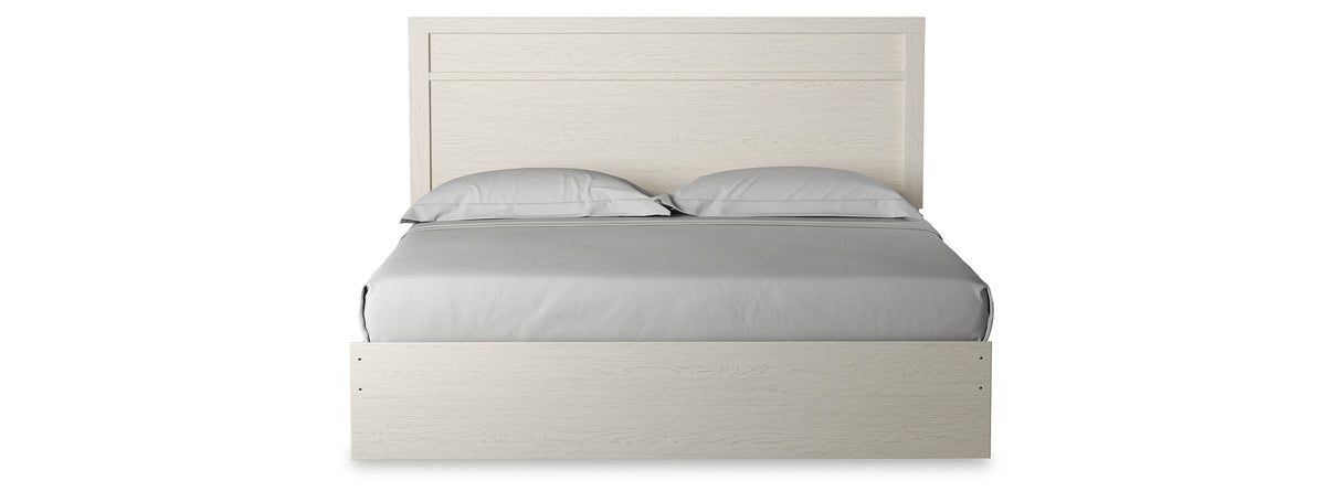 Stelsie White King Panel Bed from Ashley - Luna Furniture