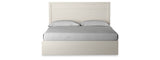 Stelsie White King Panel Bed from Ashley - Luna Furniture