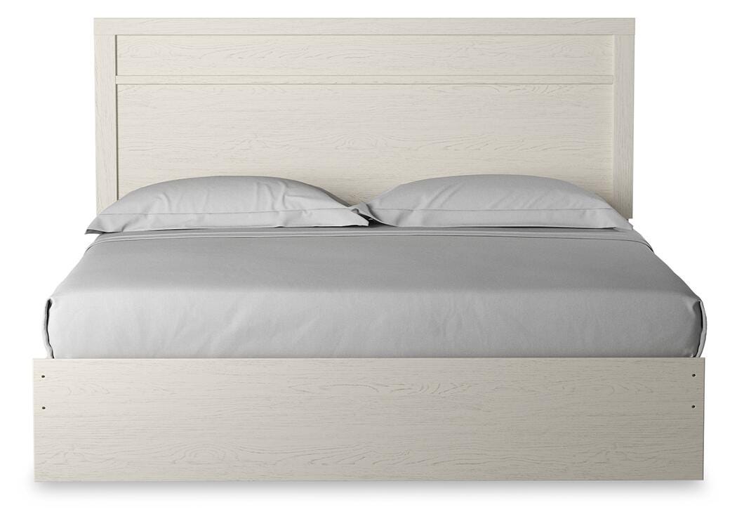 Stelsie White Panel Bed and Nightstand from Ashley Furniture - Luna Furniture