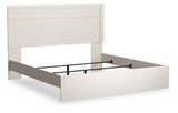 Stelsie White King Panel Bed from Ashley - Luna Furniture