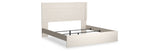Stelsie White King Panel Bed from Ashley - Luna Furniture
