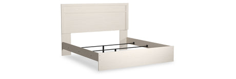 Stelsie White King Panel Bed from Ashley - Luna Furniture