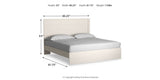 Stelsie White King Panel Bed from Ashley - Luna Furniture