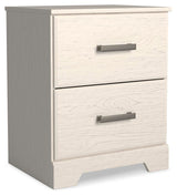Stelsie White King Panel Bed, Dresser, Mirror, Chest and 2 Nightstands