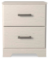 Stelsie White Nightstand from Ashley - Luna Furniture