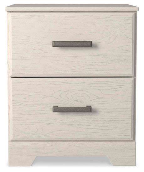 Stelsie White King Panel Bed, Dresser, Mirror, Chest and 2 Nightstands from Ashley - Luna Furniture