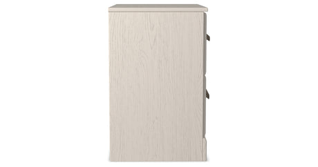 Stelsie White Panel Bed and Nightstand from Ashley Furniture - Luna Furniture