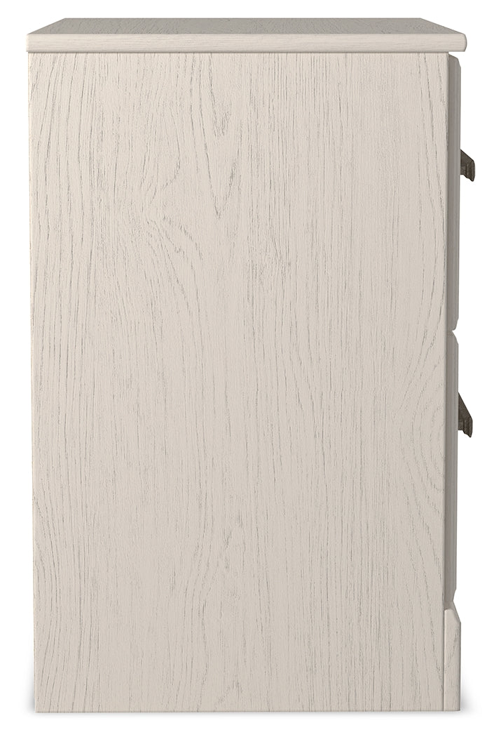 Stelsie White Queen Panel Bed with Dresser, Mirror and Nightstand from Ashley Furniture - Luna Furniture