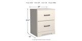Stelsie White Panel Bed and Nightstand from Ashley Furniture - Luna Furniture