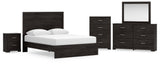 Belachime Black Panel Bedroom Set from Ashley - Luna Furniture