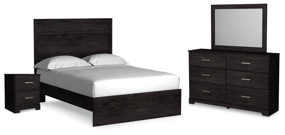 Belachime Full Panel Bed, Dresser, Mirror and Nightstand from Ashley Furniture - Luna Furniture