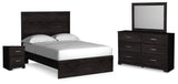 Belachime Full Panel Bed, Dresser, Mirror and Nightstand from Ashley Furniture - Luna Furniture