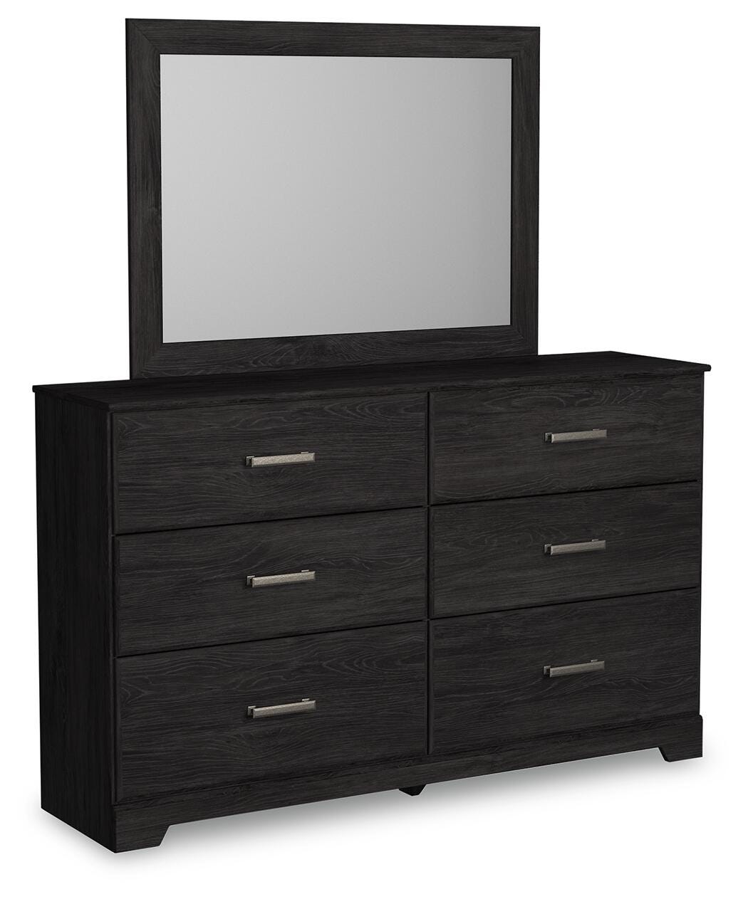 Belachime Charcoal Queen Panel Bed, Dresser and Mirror from Ashley Furniture - Luna Furniture