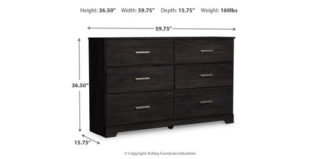 Belachime Black Dresser from Ashley - Luna Furniture